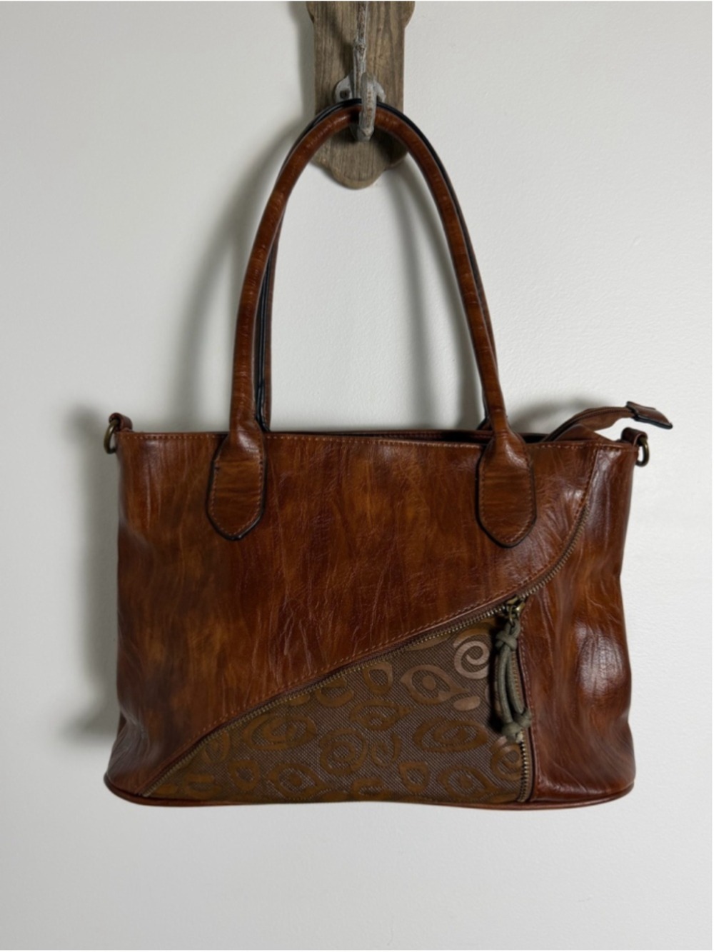 Rieker Cognac Brown Slouchy Shoulder Bag